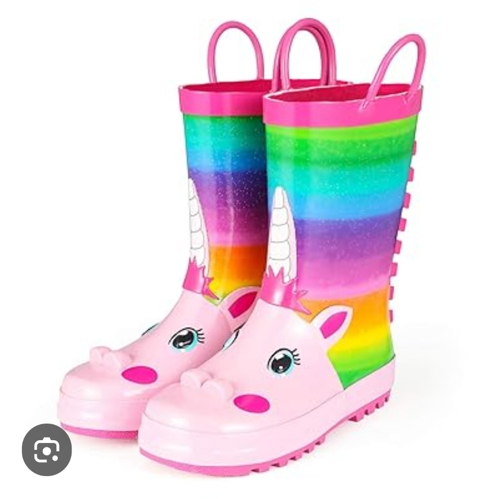 K Komforme Colorful Unicorn Rain Boots